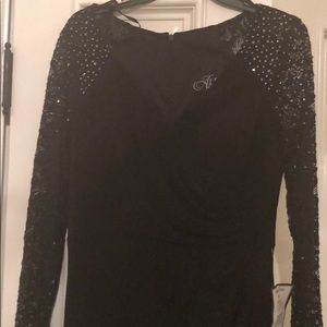 Long black evening gown